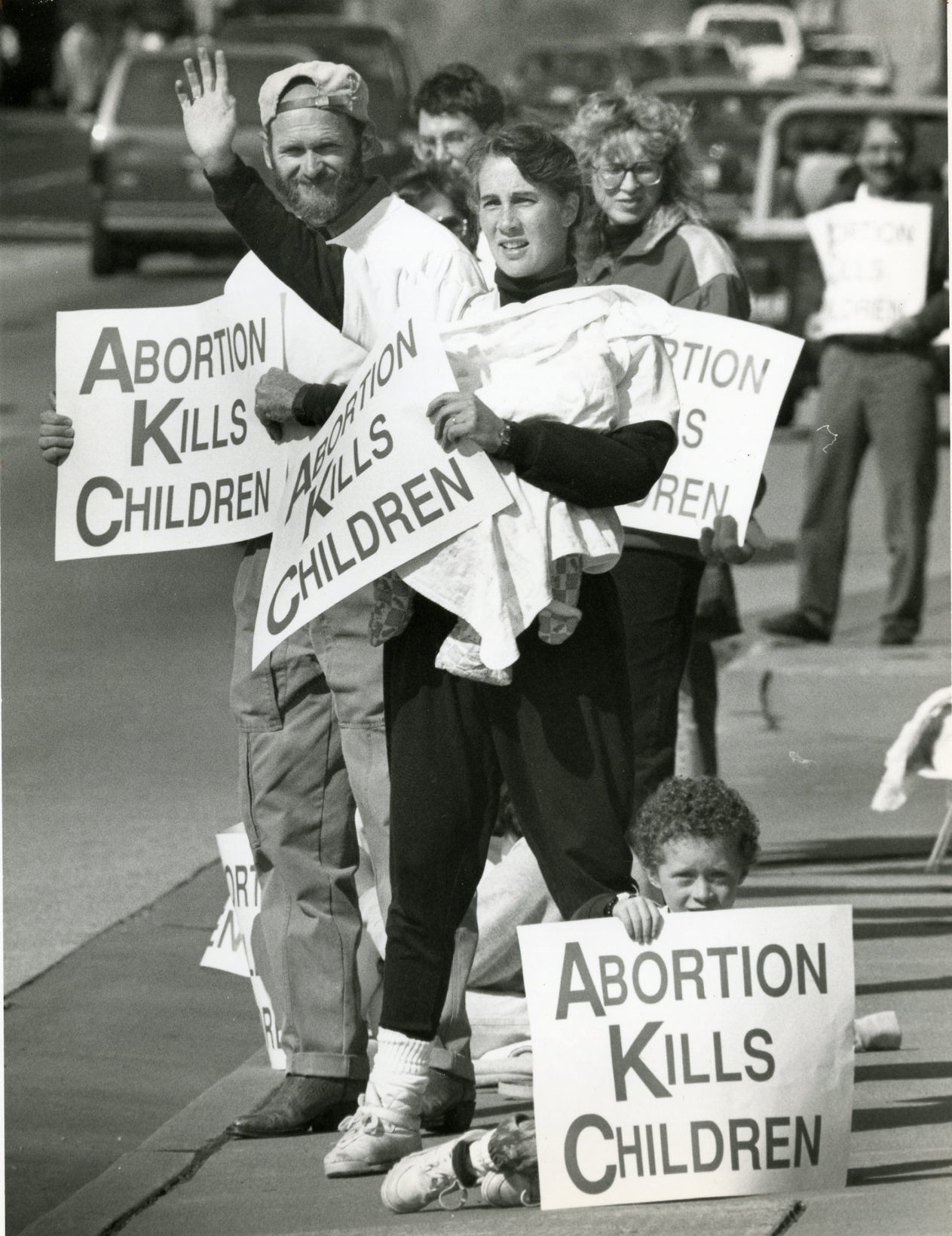 1991 - Anti-abortion protest during 'Life Chain'